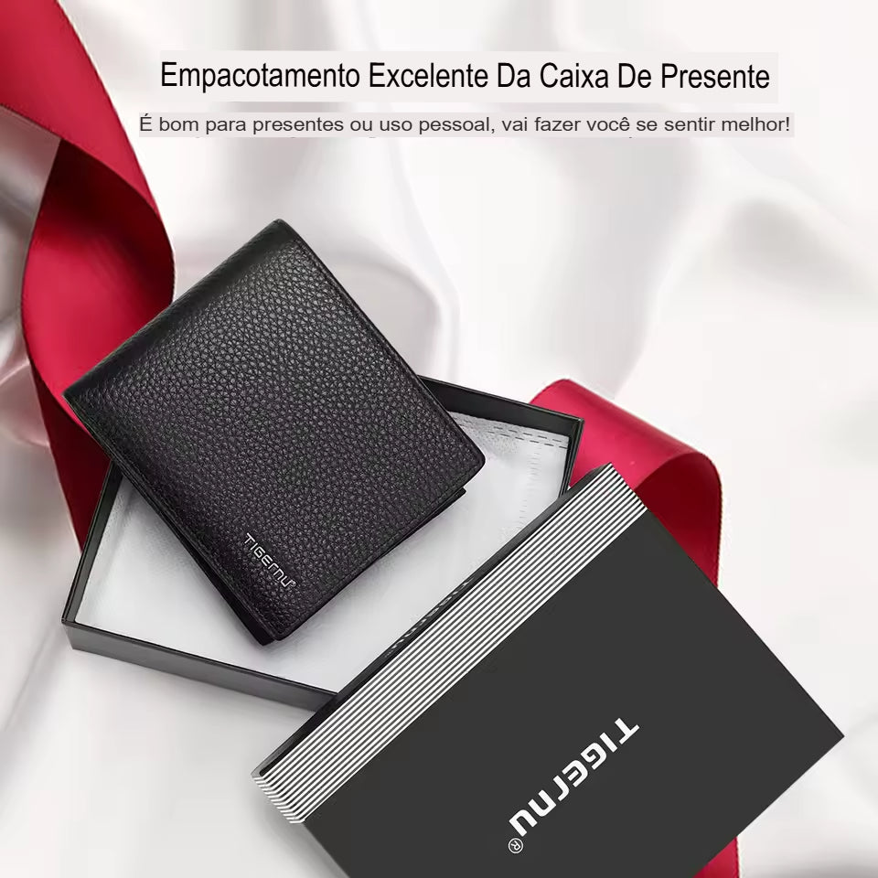 Carteira Masculina em Couro Tigernu