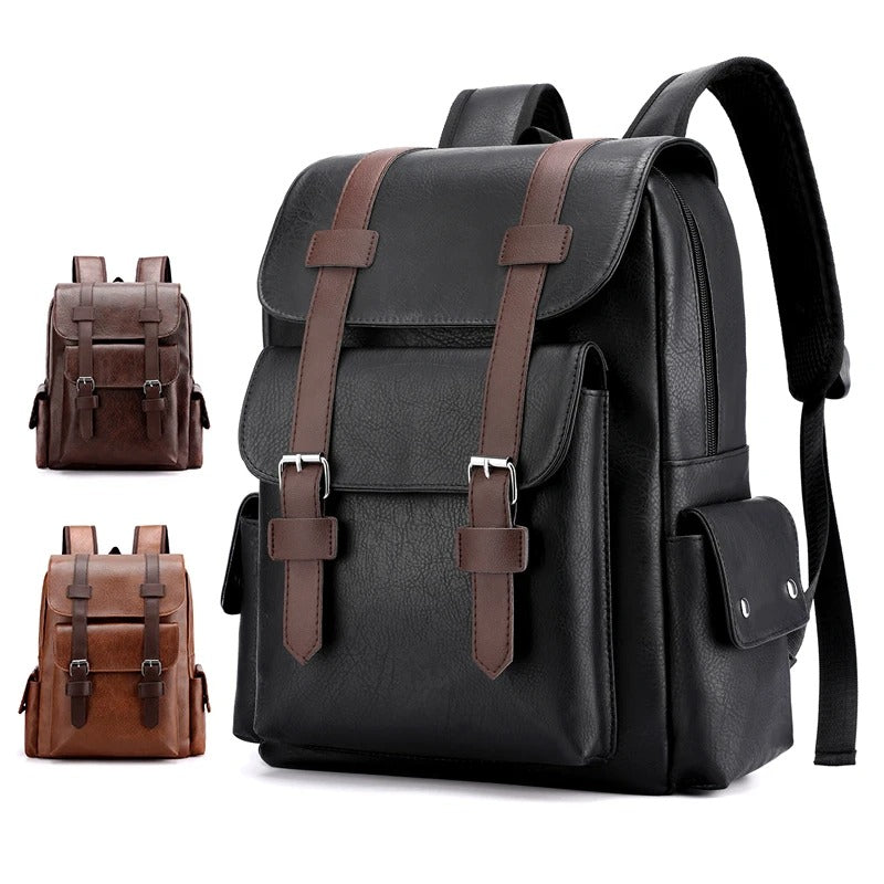 Mochila Masculina de Couro Heritage Pack - Estilo Clássico com Funcionalidade Moderna