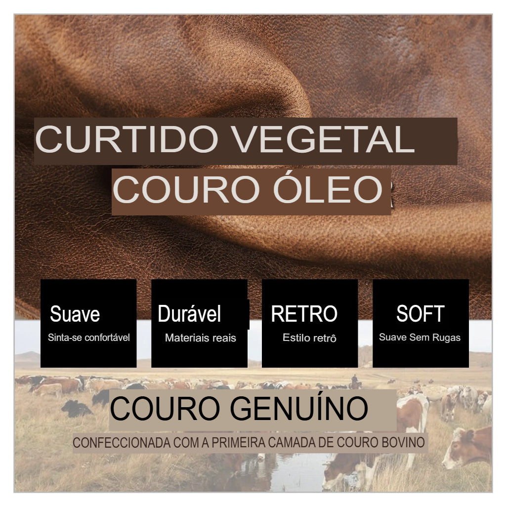 Carteira Masculina em Couro Vintage Crazy Horse – CONTACT
