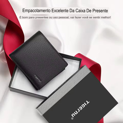 Carteira Masculina em Couro Tigernu
