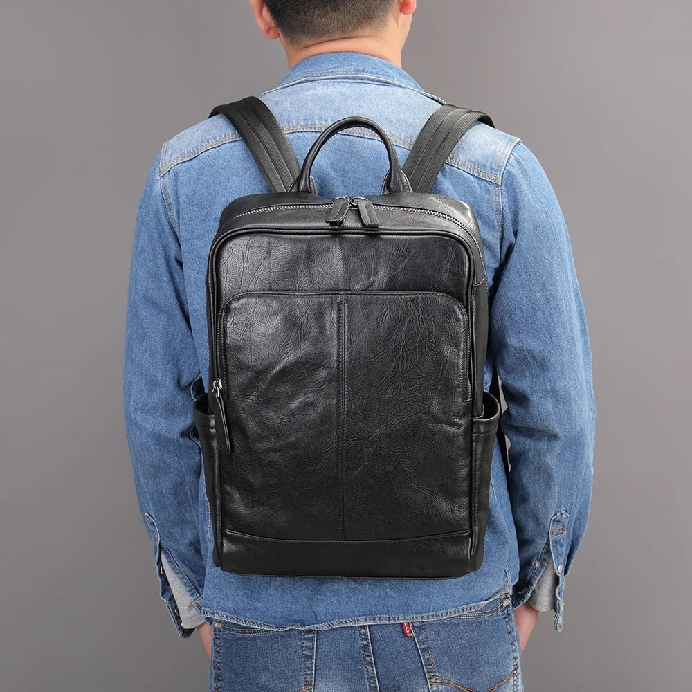Mochila Masculina de Couro WESTAL – Elegância, Função e Sofisticação