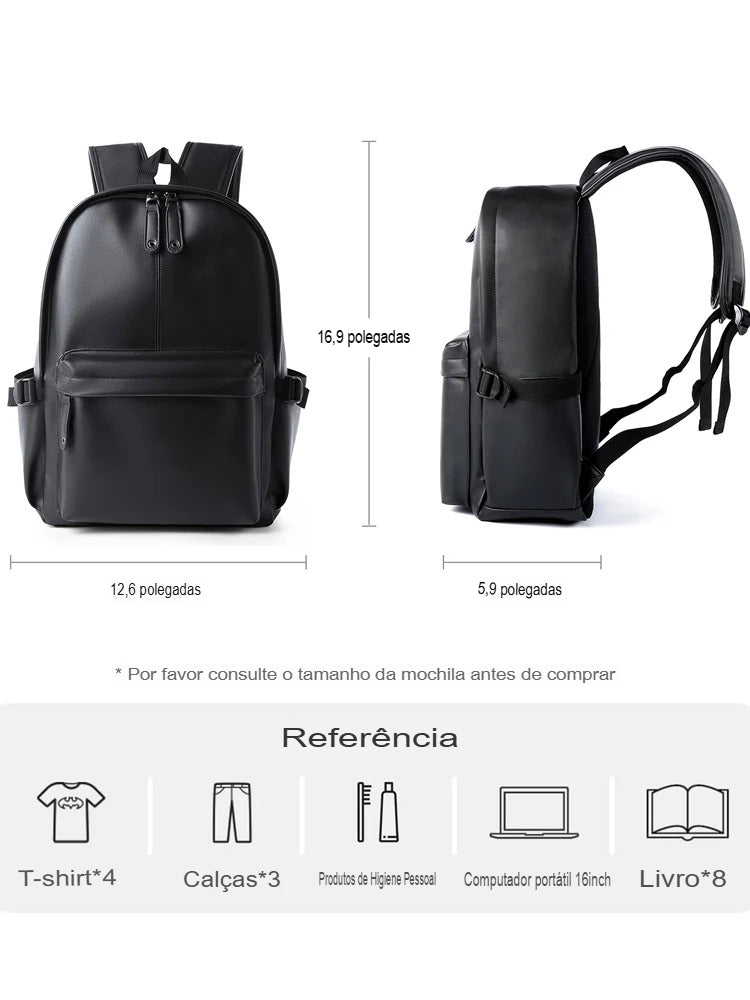 Mochila Masculina de Couro Urban Classic Premium