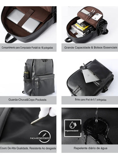 Mochila Masculina de Couro Urban Classic Premium