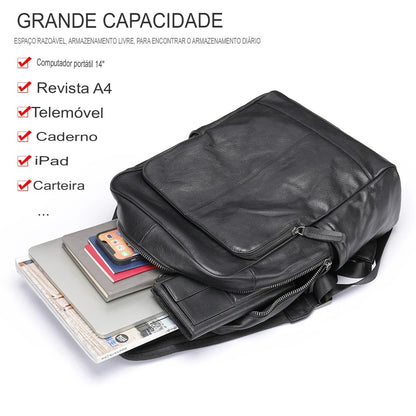 Mochila Masculina de Couro WESTAL – Elegância, Função e Sofisticação