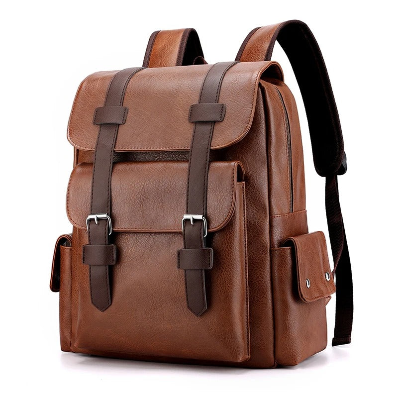 Mochila Masculina de Couro Heritage Pack - Estilo Clássico com Funcionalidade Moderna