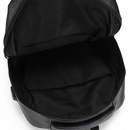 Mochila Masculina de Couro UrbanGuard - Resistente à Água, com USB e Antifurto