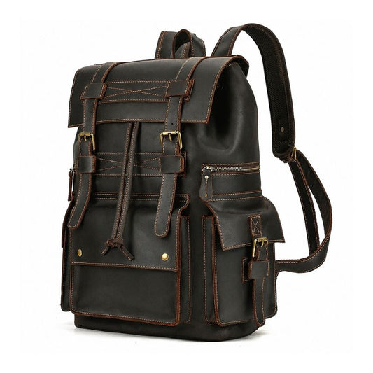 Mochila Masculina Forja Maverick 17" — Executiva em Couro