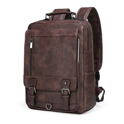 Mochila Masculina Forja Venture — Couro Robusto