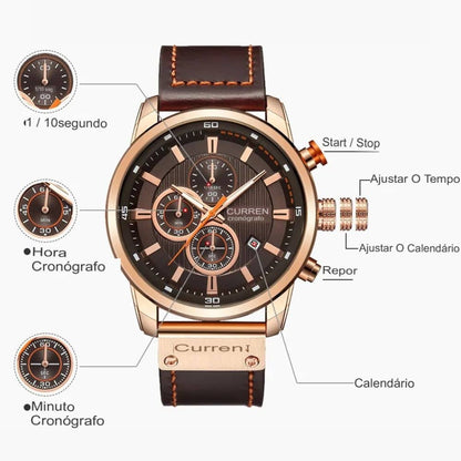Relógio Masculino Curren Chrono Elite